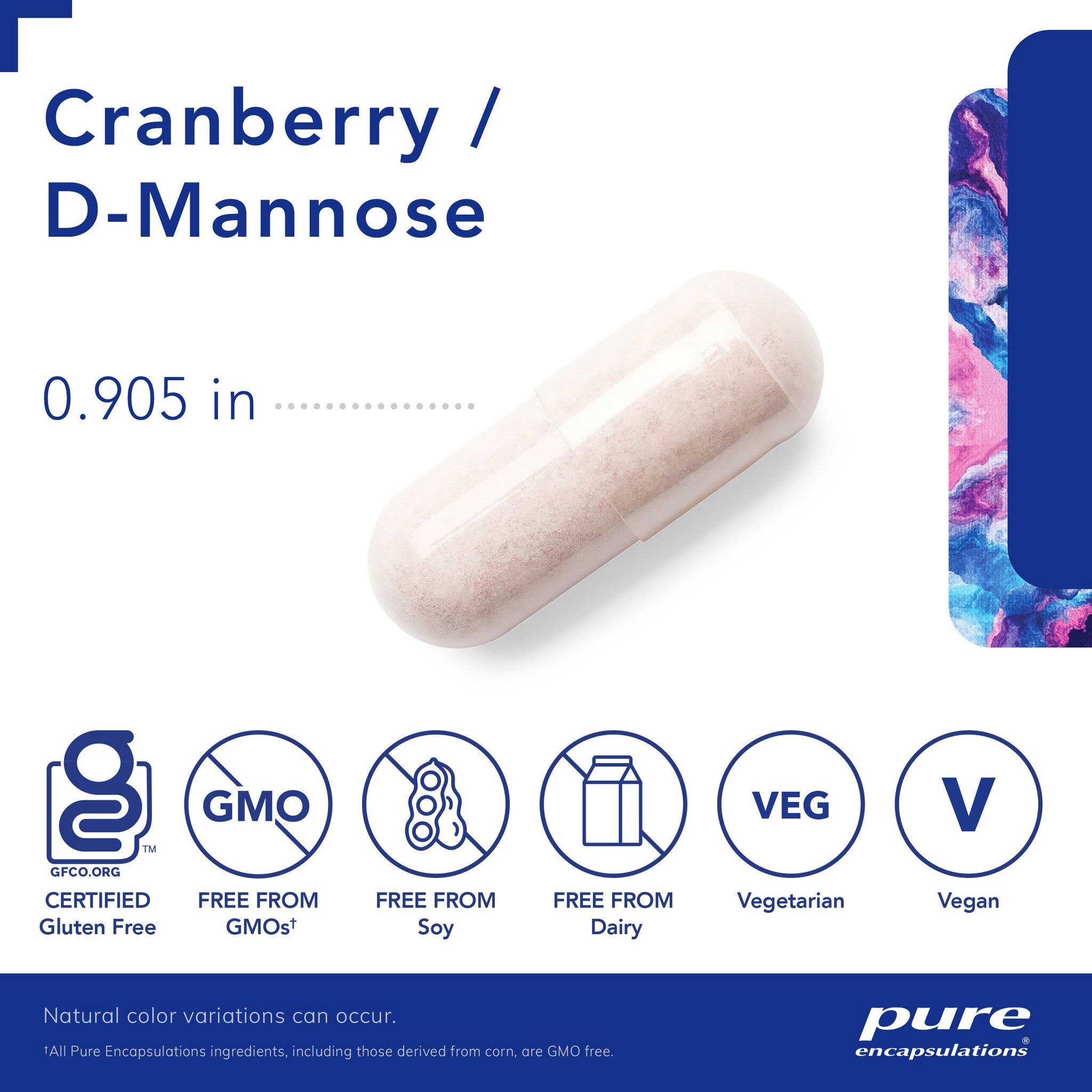 Pure Encapsulations Cranberry/D-Mannose Capsules