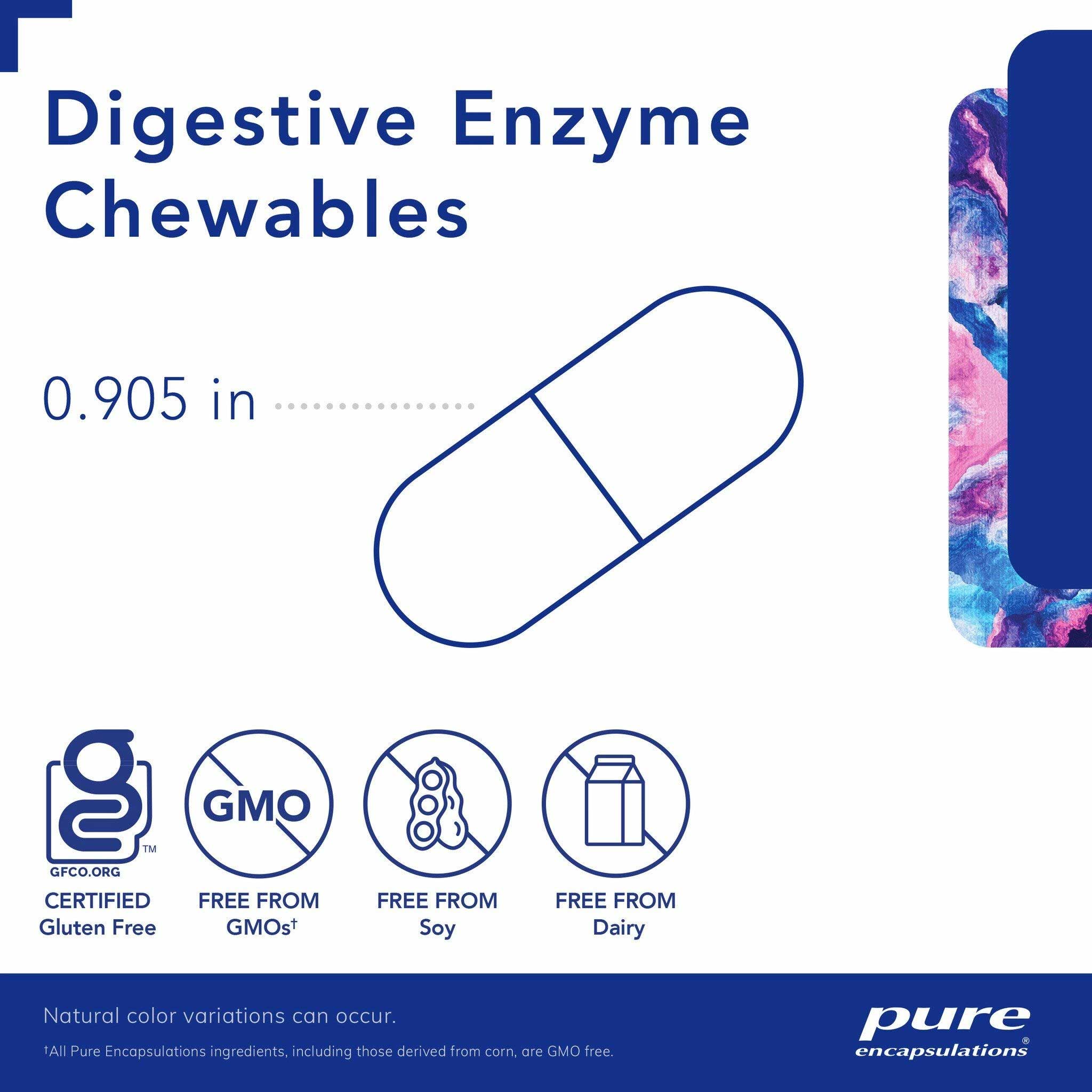 Pure Encapsulations Digestive Enzyme Chewables Tablets