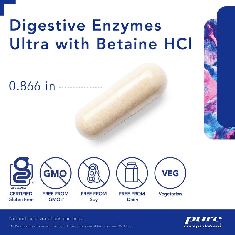 Pure Encapsulations Digestive Enzymes Ultra with Betaine HCl Capsules