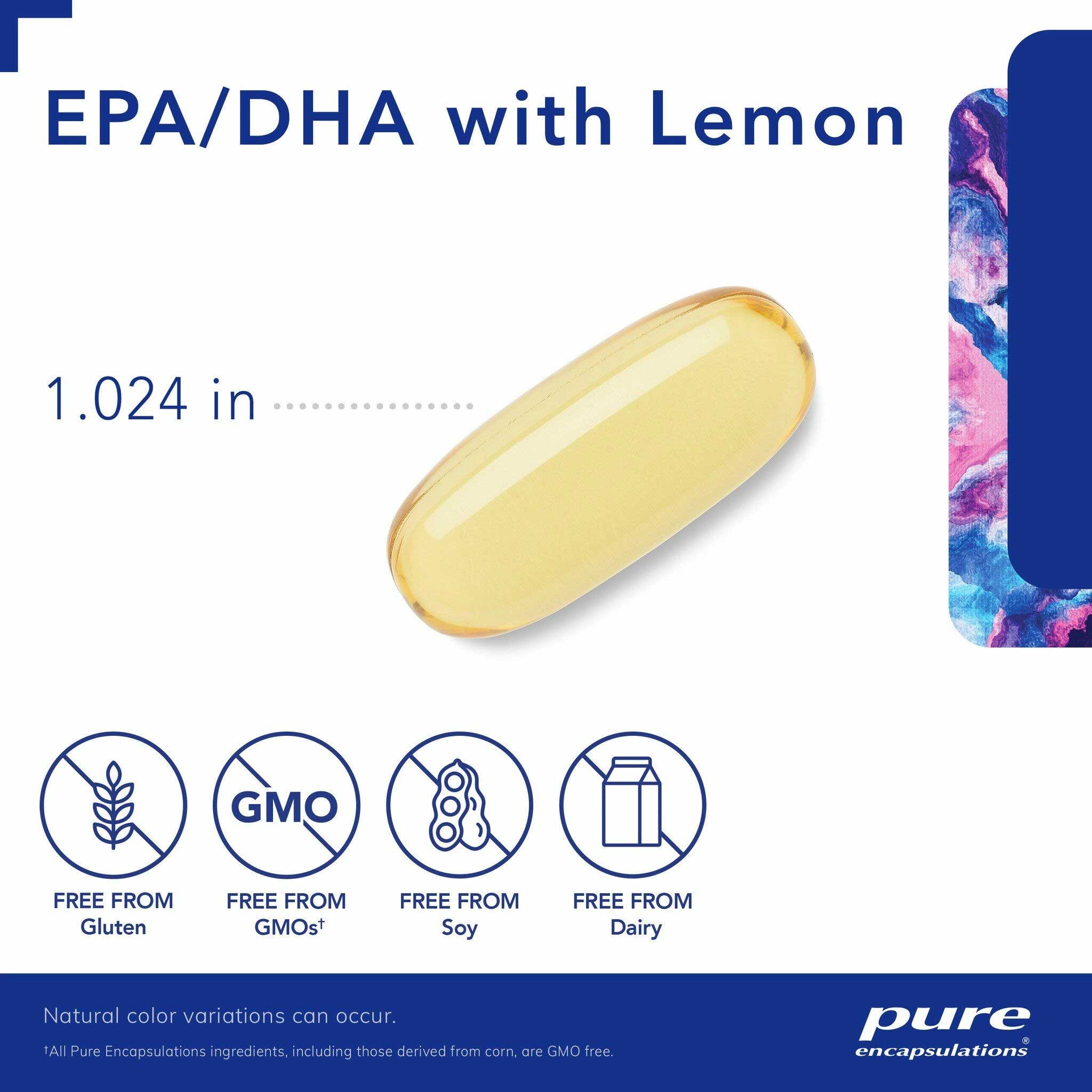 Pure Encapsulations EPA/DHA with Lemon Capsules
