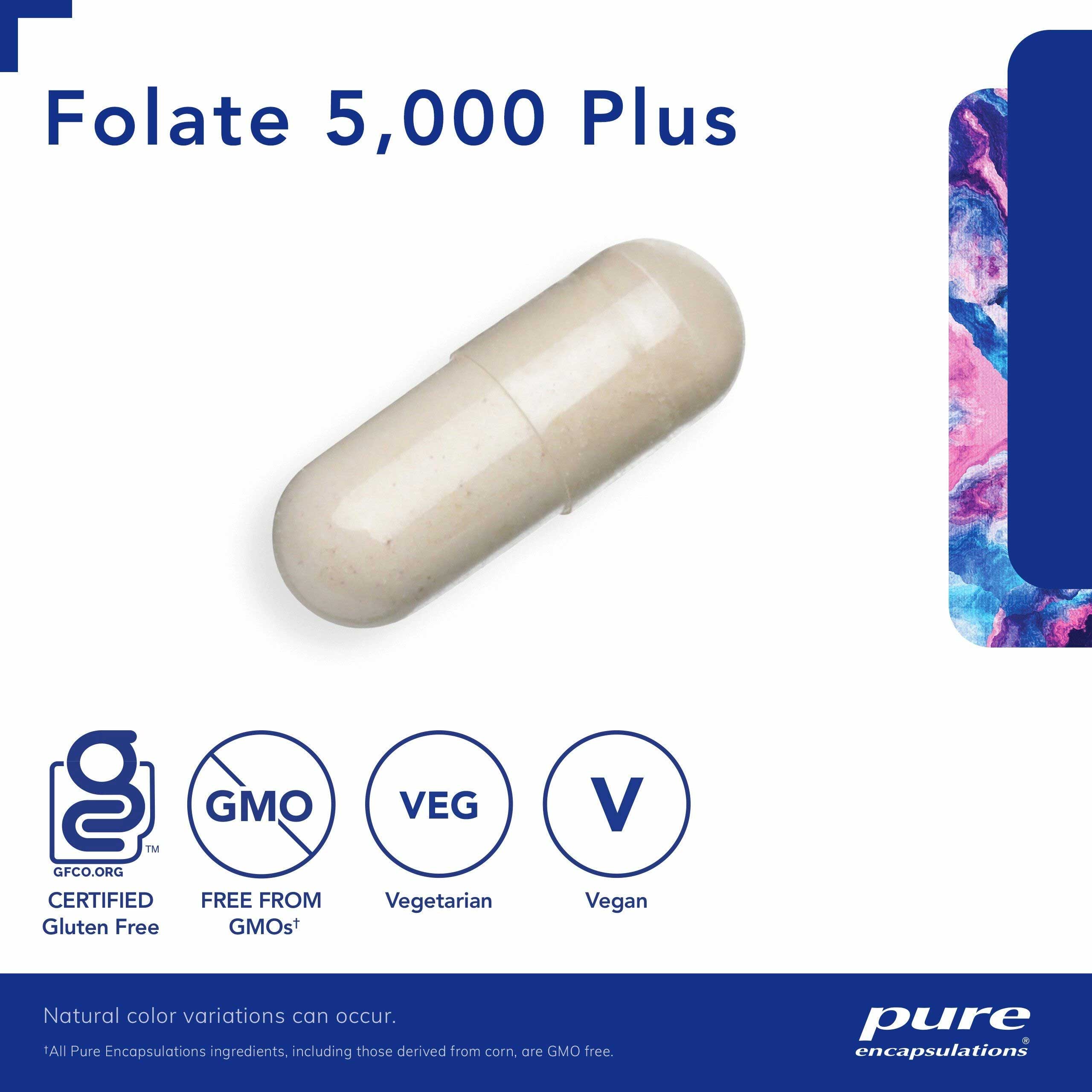 Pure Encapsulations Folate 5000 Plus Capsules