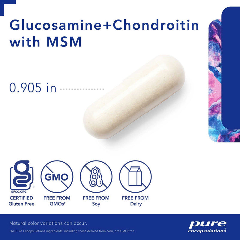 Pure Encapsulations Glucosamine+ Chondroitin with MSM Capsules