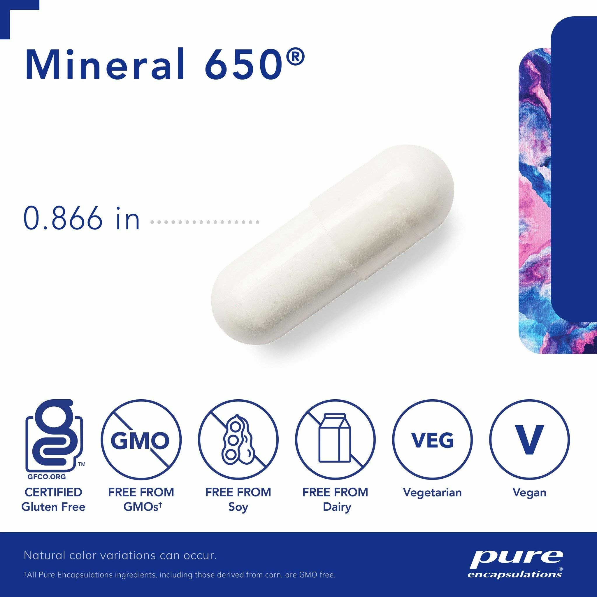 Pure Encapsulations Mineral 650 with Copper and Iron Capsules