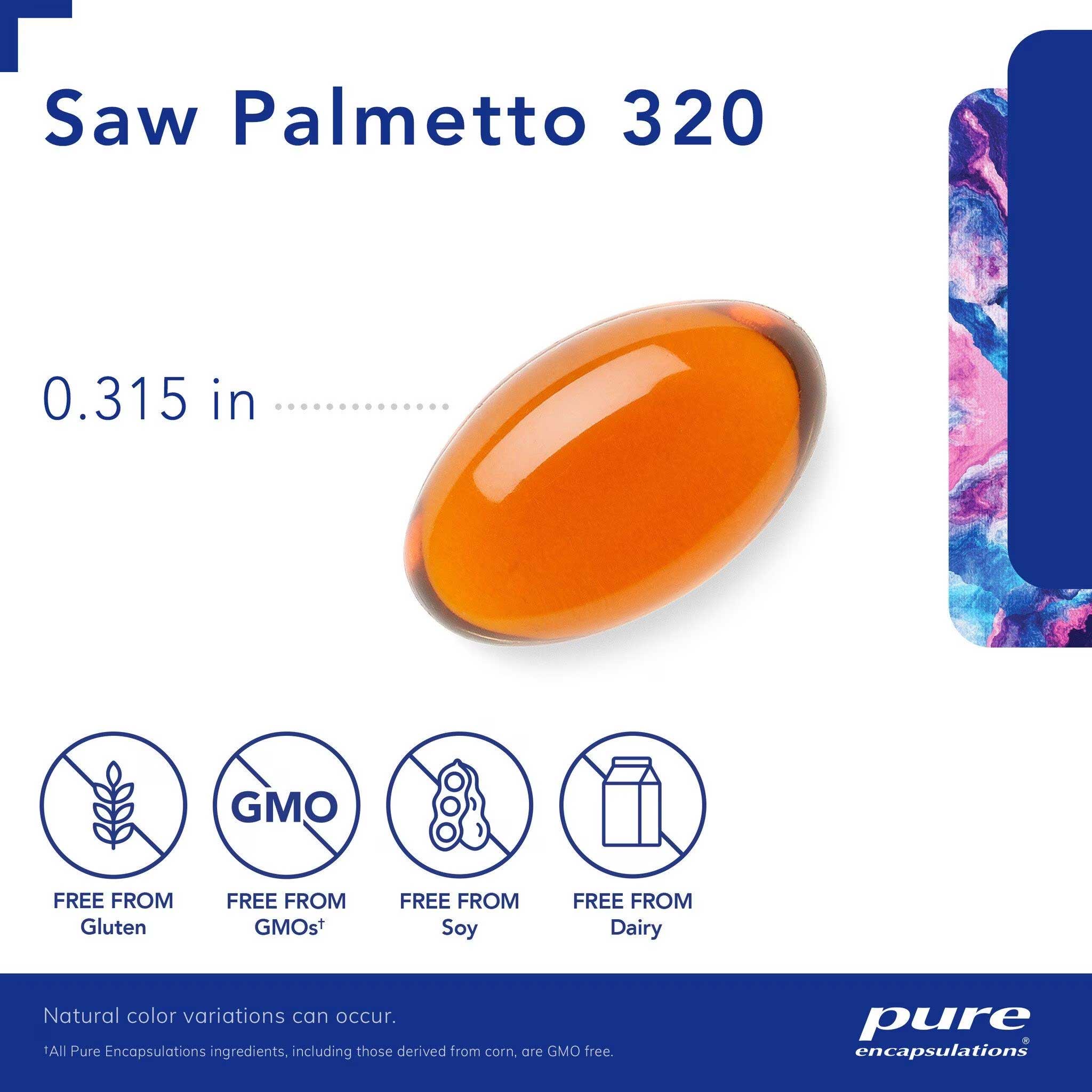 Pure Encapsulations Saw Palmetto 320 Softgel Capsules