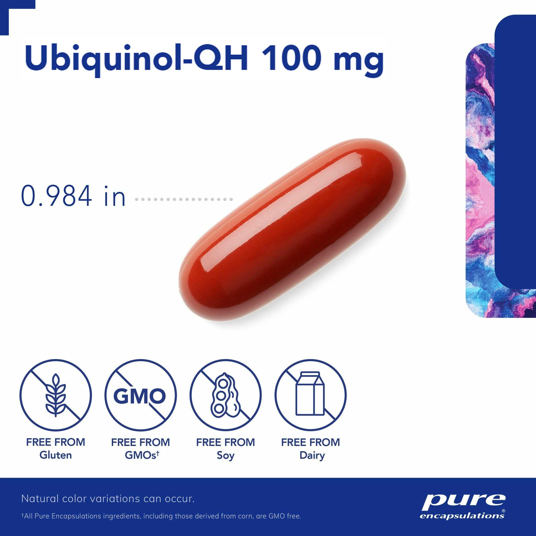 Pure Encapsulations Ubiquinol-QH 100mg Softgel Capsules