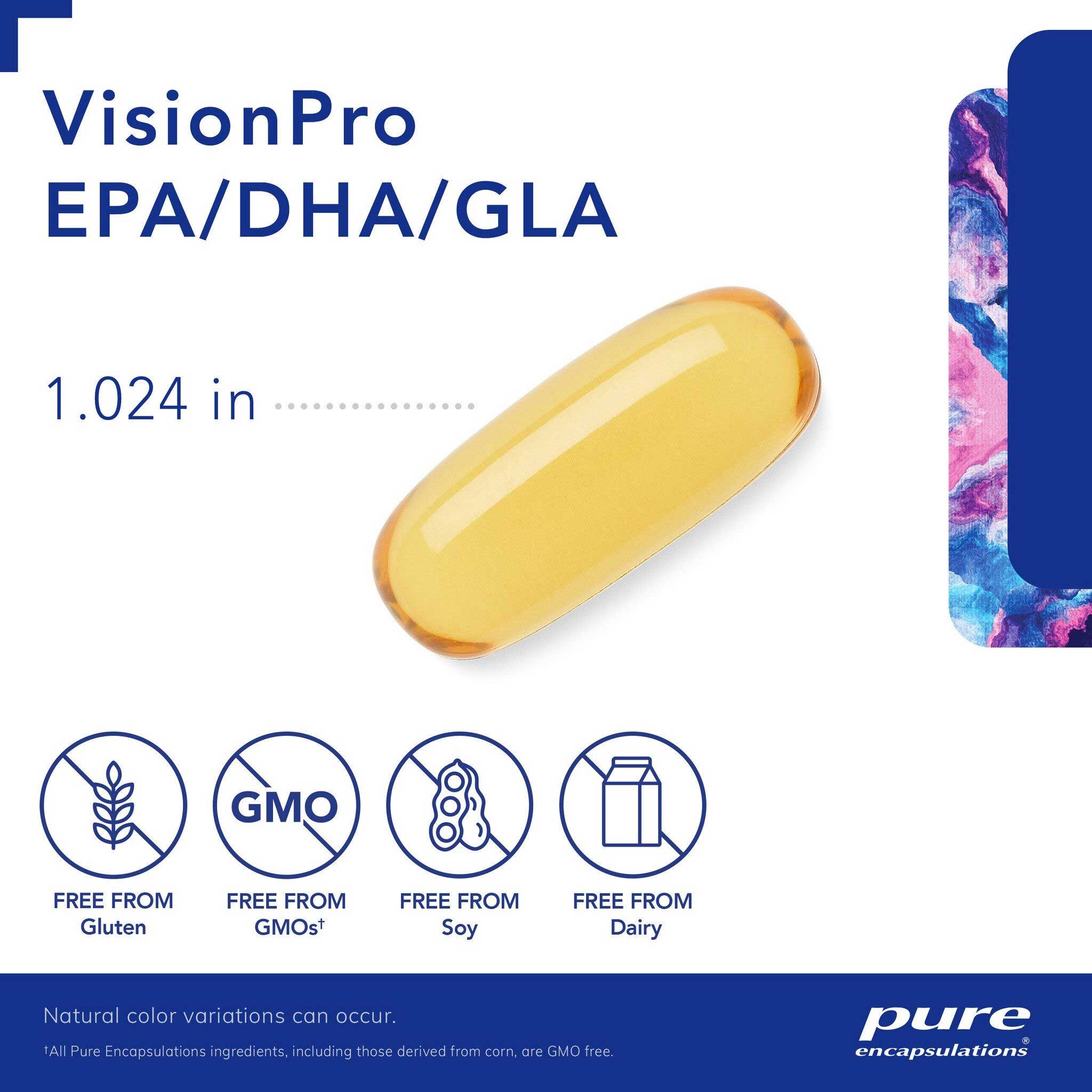 Pure Encapsulations VisionPro EPA/DHA/GLA Softgel Capsules