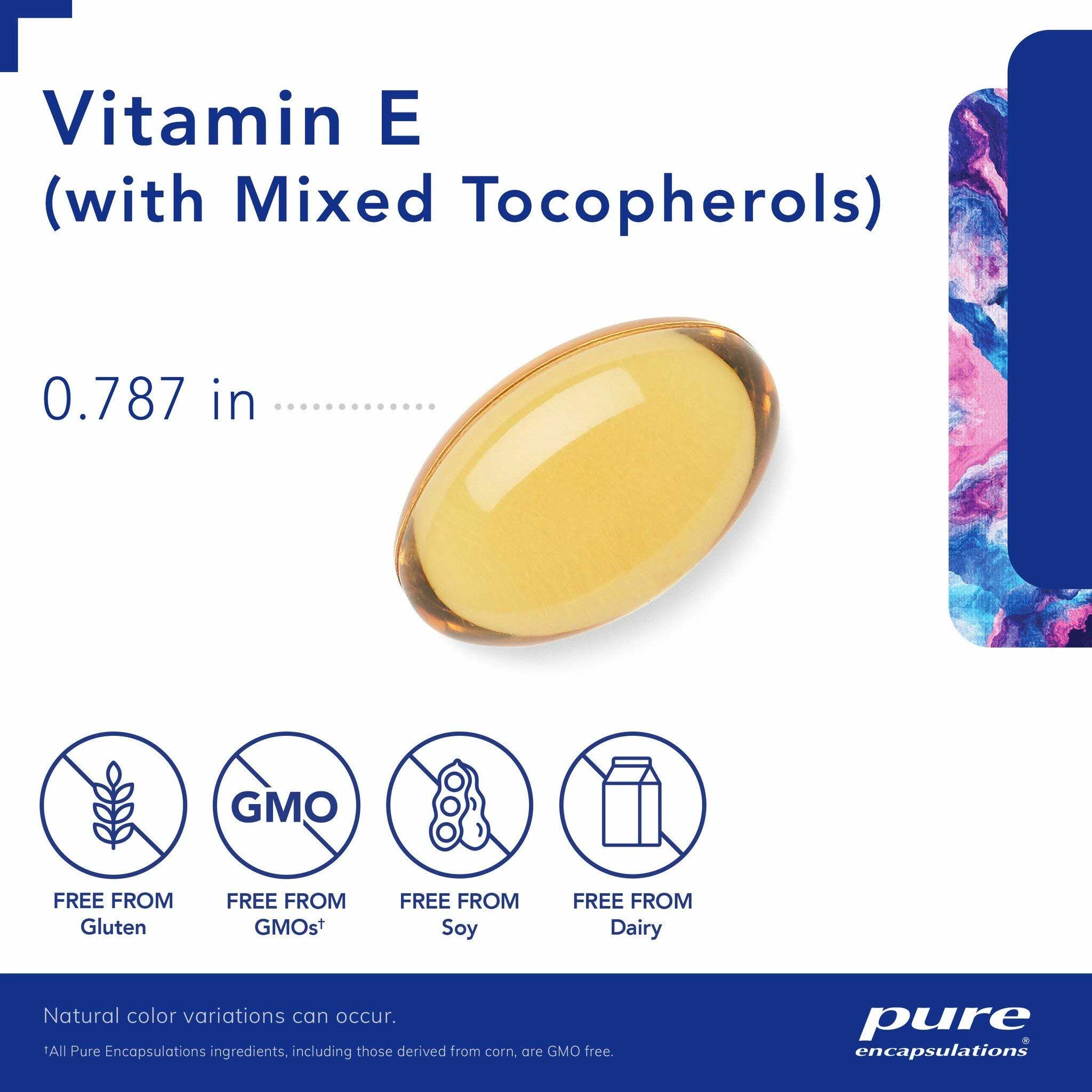 Pure Encapsulations Vitamin E Softgel Capsules