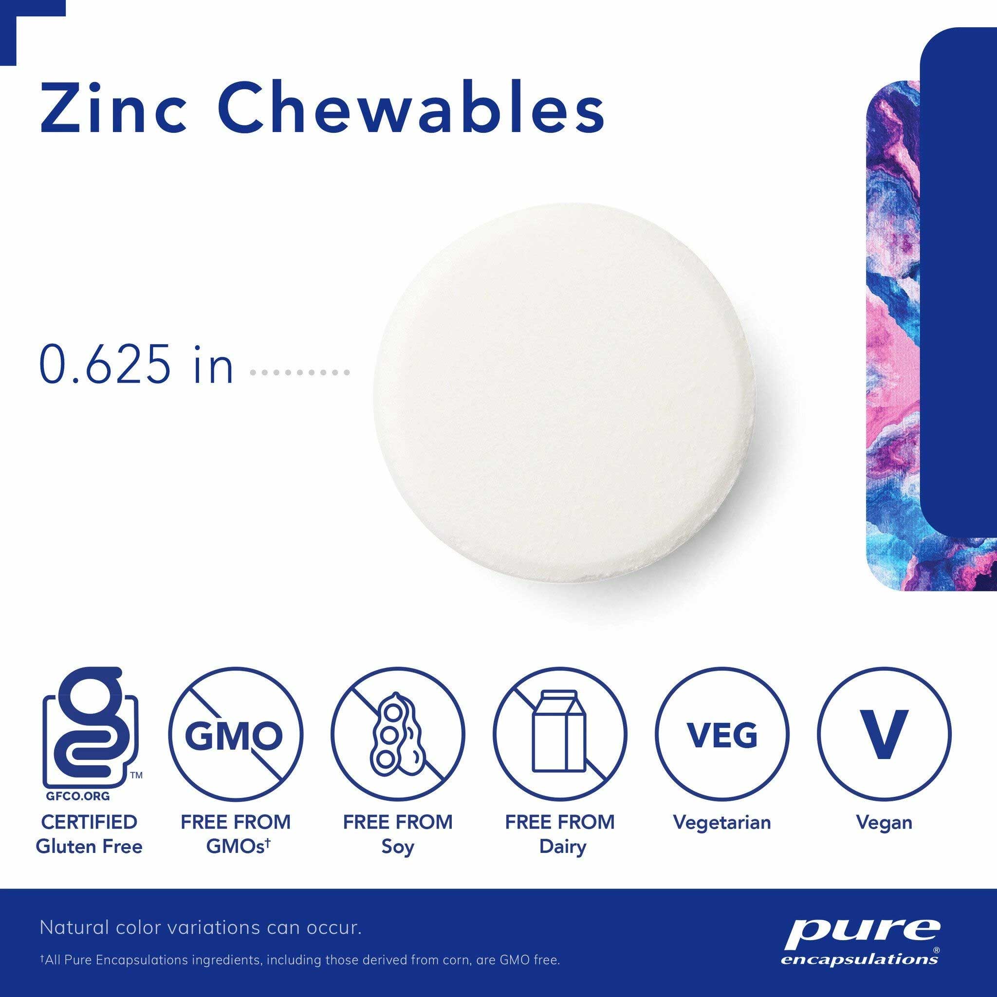 Pure Encapsulations Zinc Chewables Tablets
