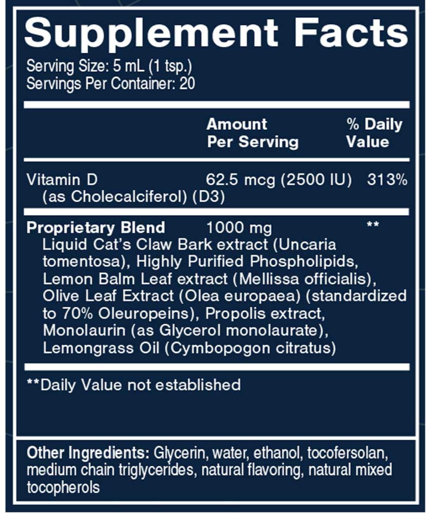 Quicksilver Scientific Cat's Claw V-Max Ingredients