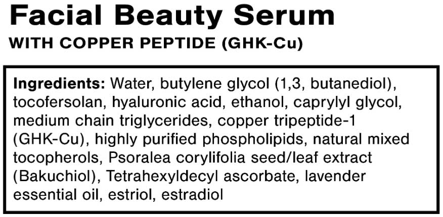 Quicksilver Scientific Facial Beauty Serum Ingredients
