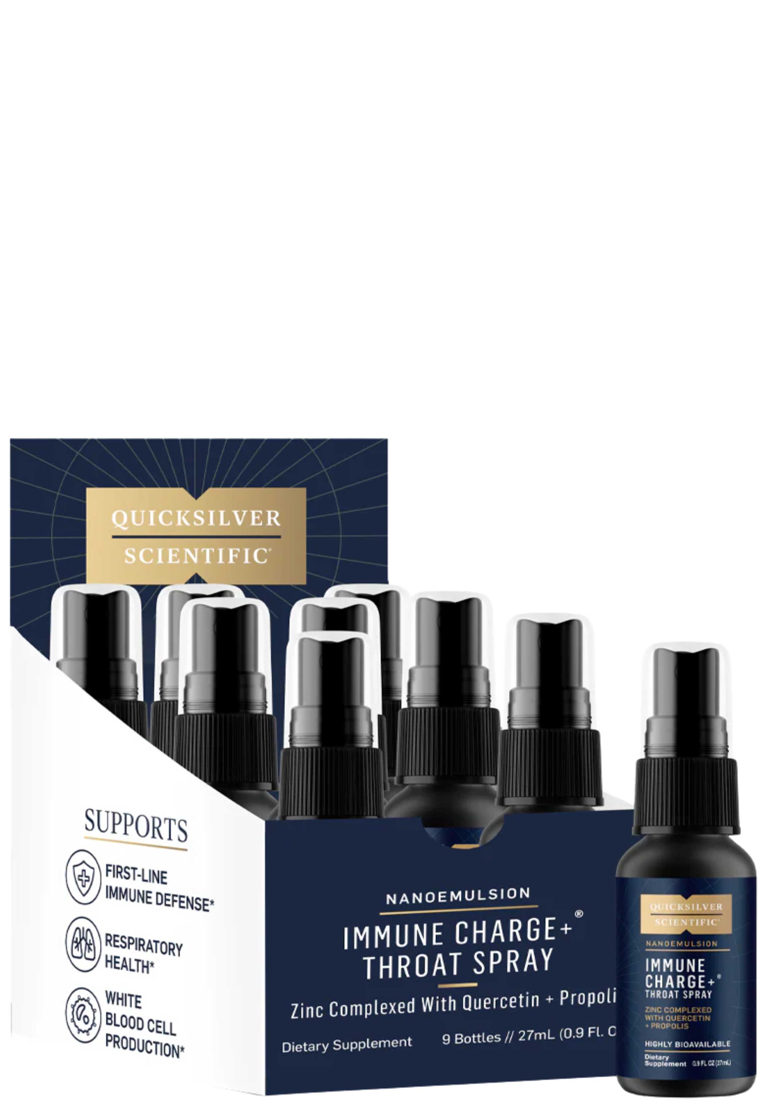 Quicksilver Scientific Immune Charge+ Throat Spray Box