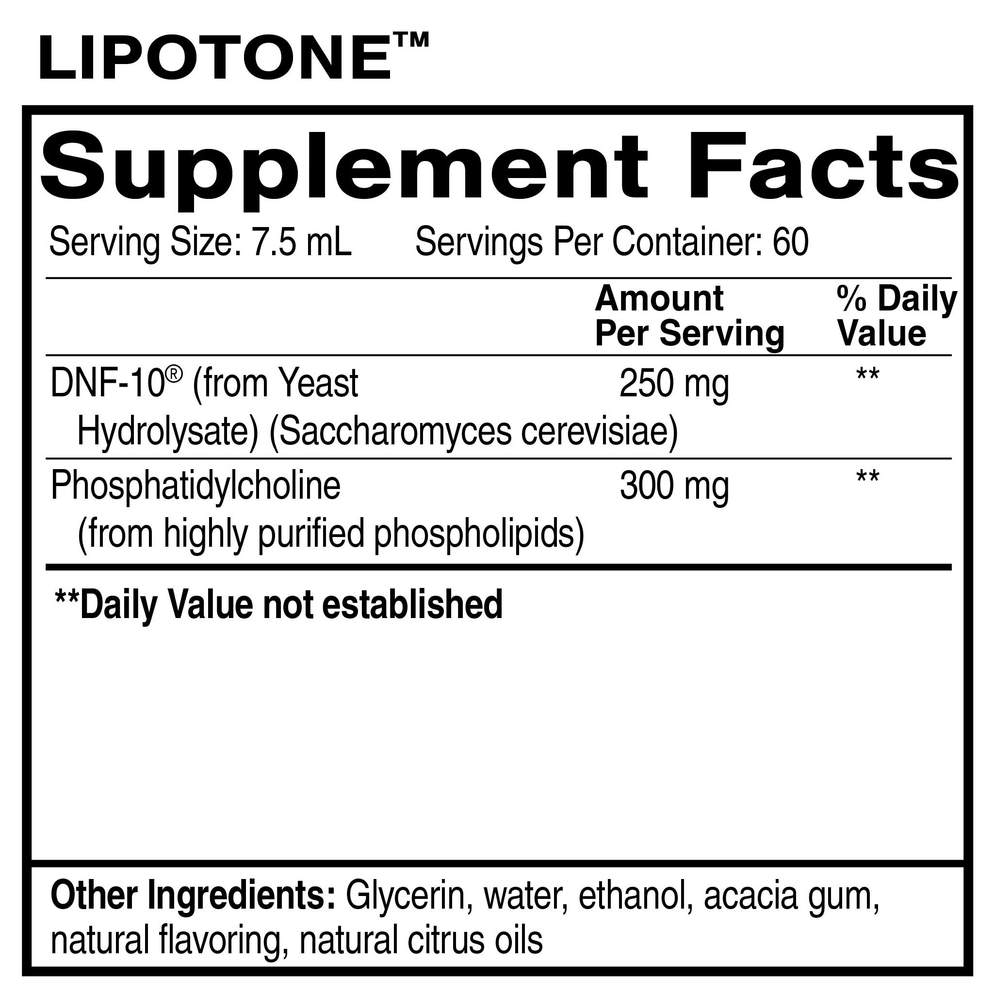 Quicksilver Scientific LipoTone Ingredients