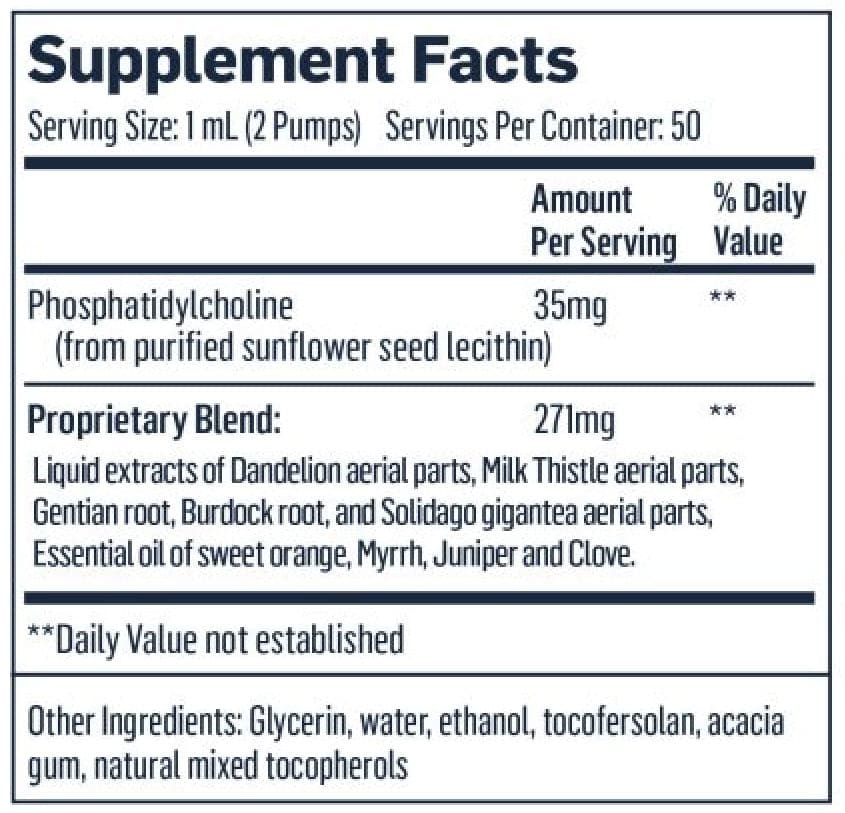 Quicksilver Scientific Liposomal Dr. Shade’s Bitters No.9 Ingredients 