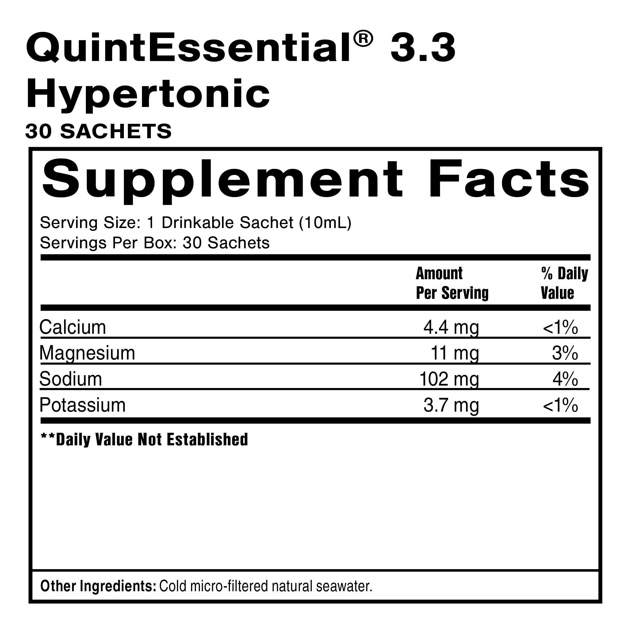 Quicksilver Scientific QuintEssential 3.3 Ingredients
