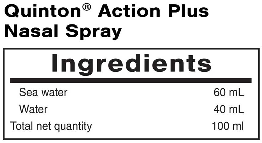 Quicksilver Scientific Quinton Action Plus Nasal Spray Ingredients
