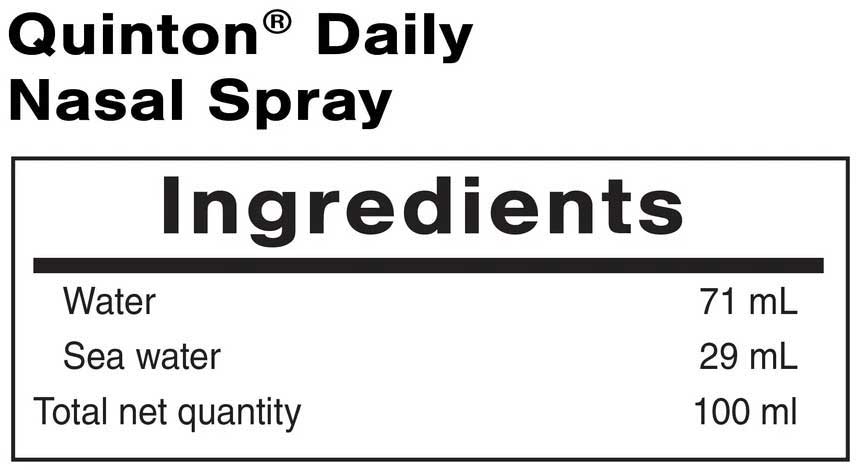Quicksilver Scientific Quinton Daily Nasal Spray Ingredients