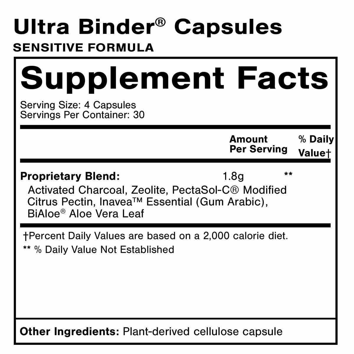 Quicksilver Scientific Ultra Binder Capsules Ingredients
