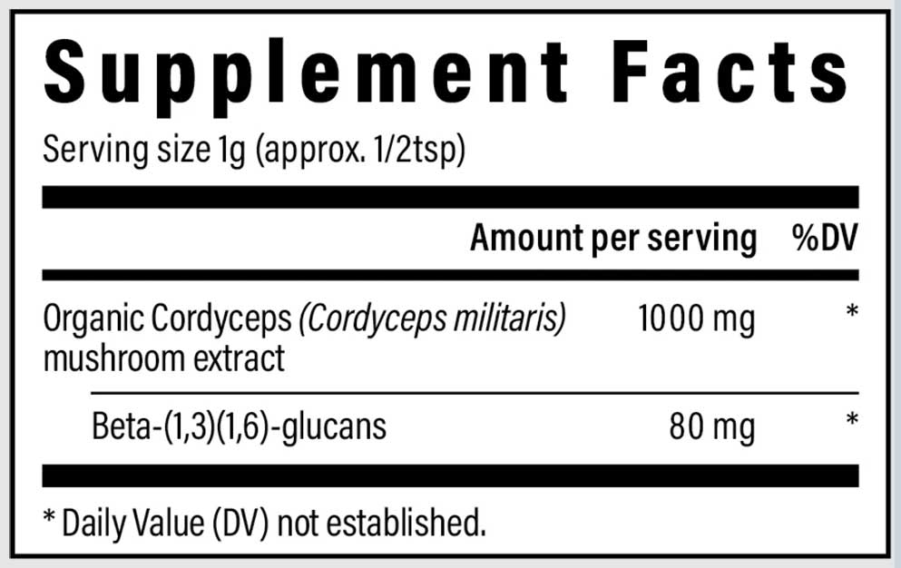 Real Mushrooms Cordyceps-M Powder Ingredients