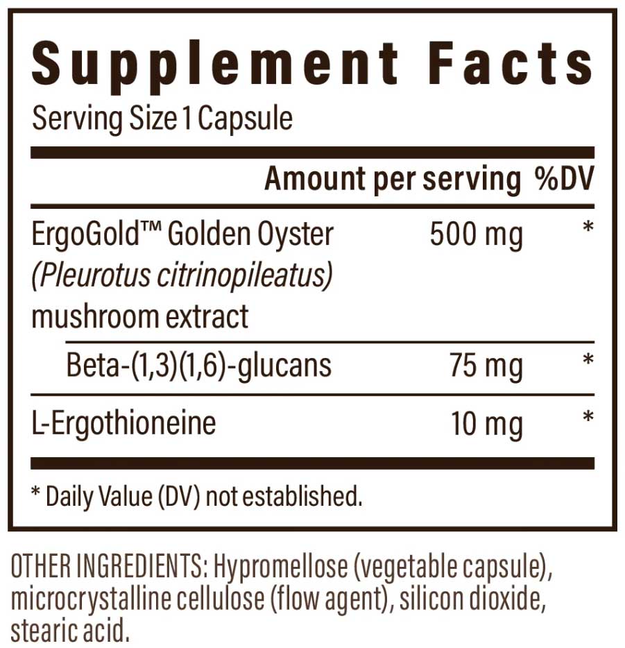 Real Mushrooms Ergo+ Ingredients