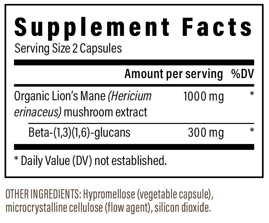 Real Mushrooms Lion's Mane Capsules Ingredients