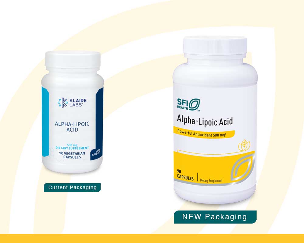 SFI HEALTH (Klaire Labs) Alpha-Lipoic Acid 500 mg New Look