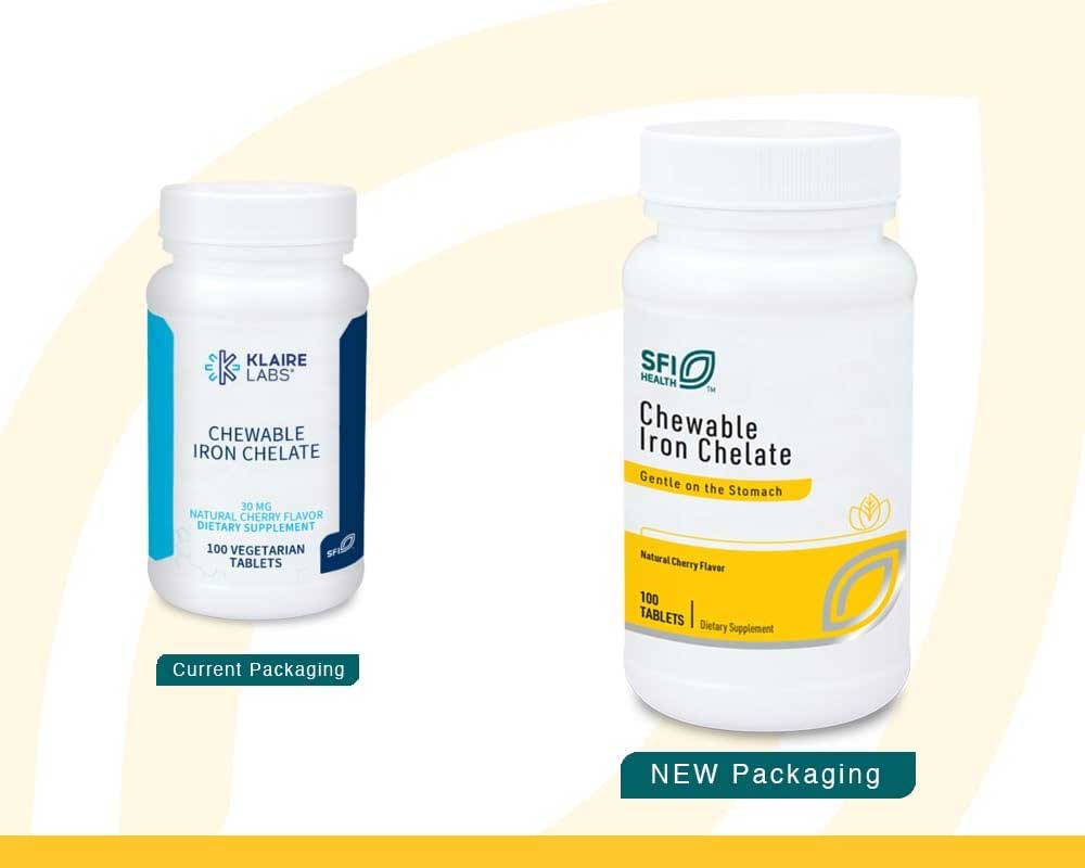 SFI HEALTH (Klaire Labs) Chewable Iron Chelate 30 mg New Look