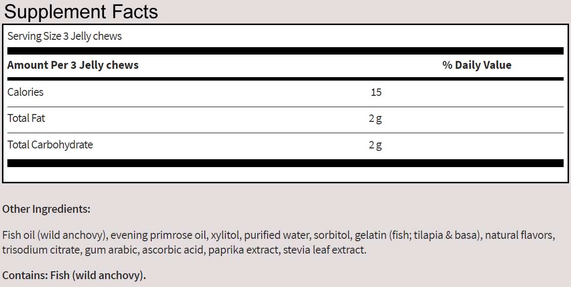 SFI HEALTH (Klaire Labs) Equazen Pro Jelly Chews Ingredients