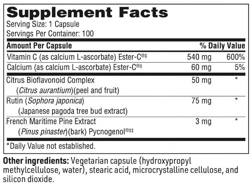 SFI HEALTH (Klaire Labs) Ester-C Bio Ingredients
