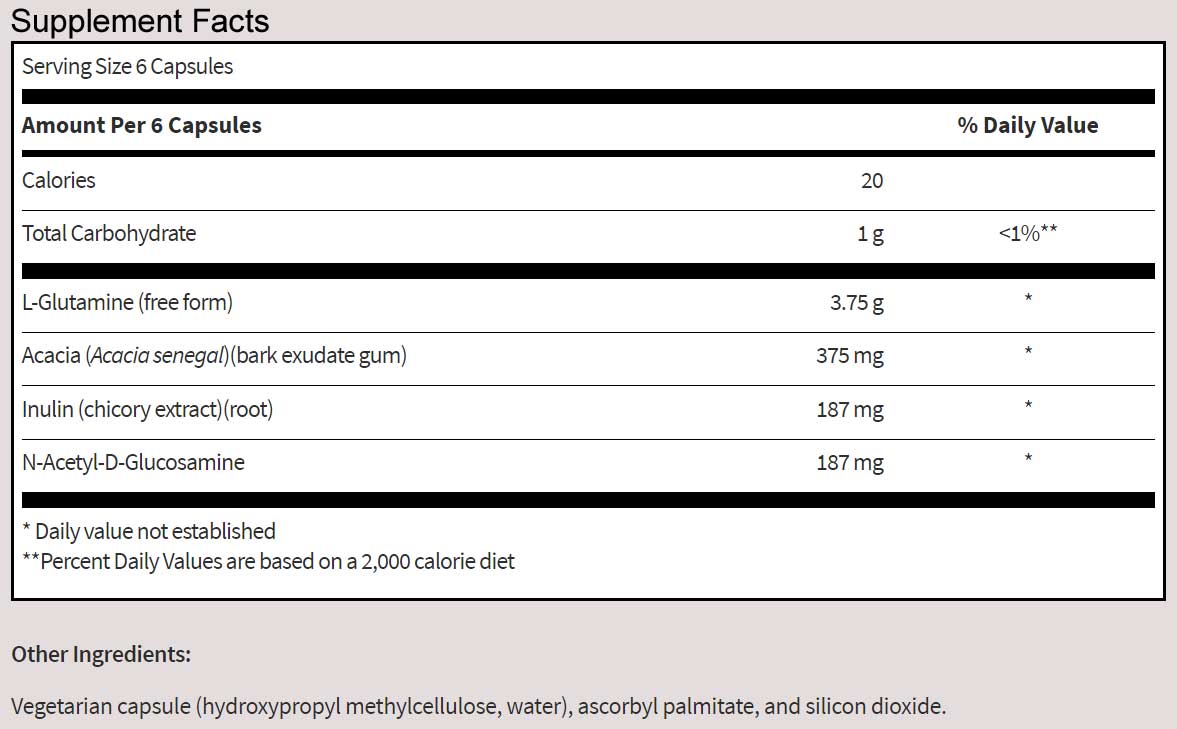 SFI HEALTH (Klaire Labs) GastroThera Ingredients