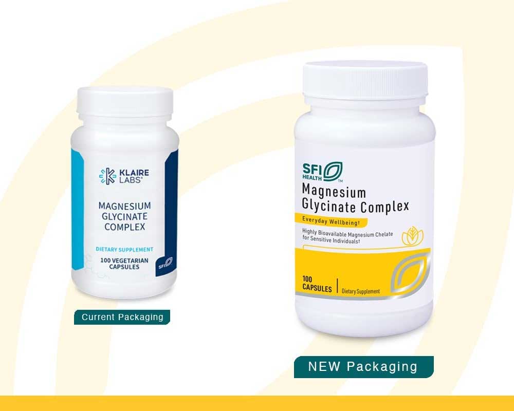 SFI HEALTH (Klaire Labs) Magnesium Glycinate Complex New Look