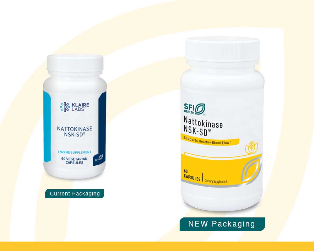 SFI HEALTH (Klaire Labs) Nattokinase NSK-SD New Look