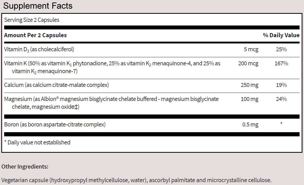 SFI HEALTH (Klaire Labs) OsteoThera Ingredients