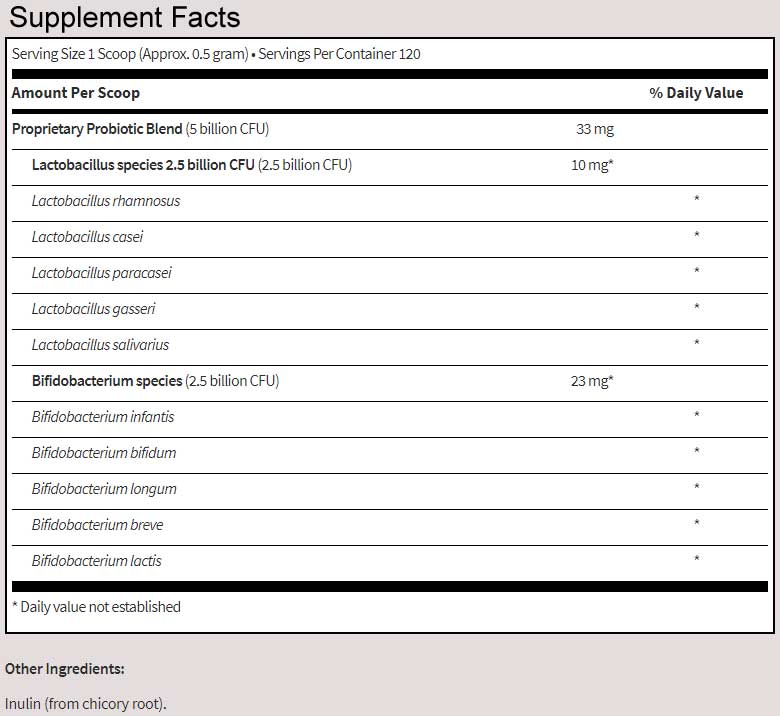 SFI HEALTH (Klaire Labs) Ther-Biotic® Baby Ingredients