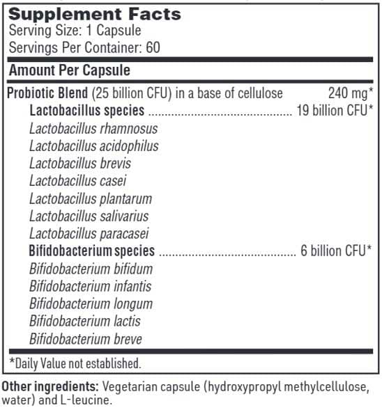 SFI HEALTH (Klaire Labs) Ther-Biotic® LactoPrime™ Plus Ingredients