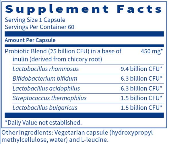 SFI HEALTH (Klaire Labs) Ther-Biotic® Pro-5® Ingredients