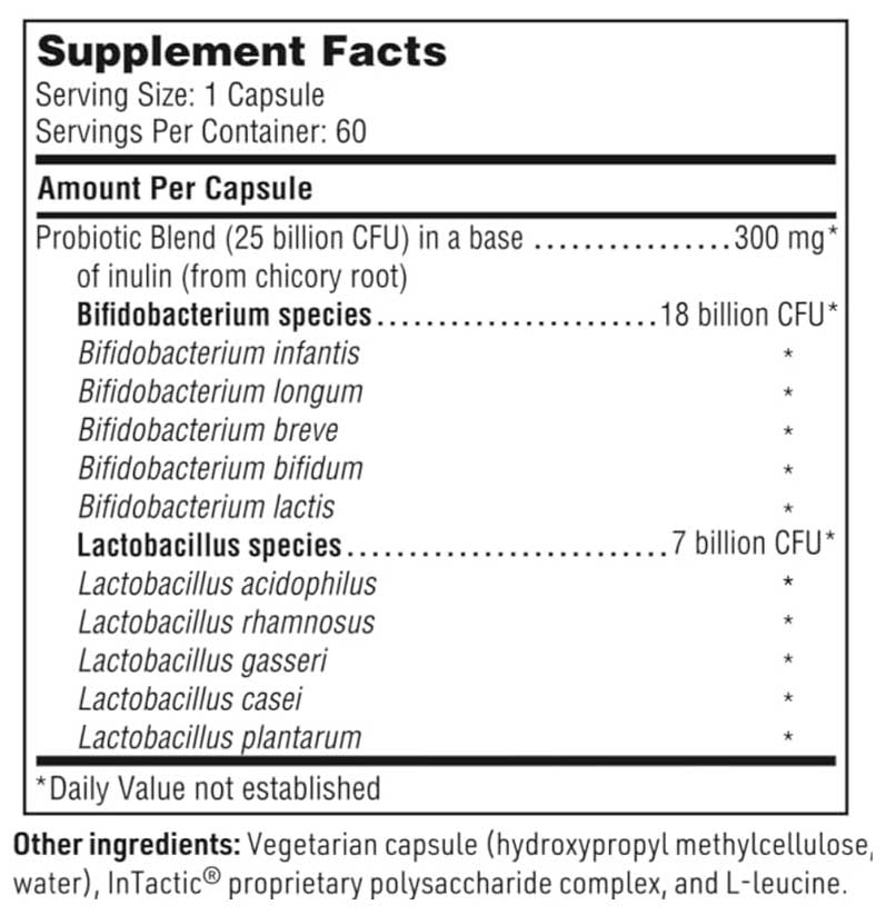 SFI HEALTH (Klaire Labs) Ther-Biotic Senior Formula Ingredients
