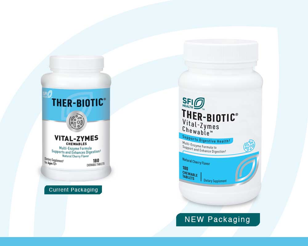 SFI HEALTH (Klaire Labs) Ther-Biotic Vital-Zymes Chewable New Look