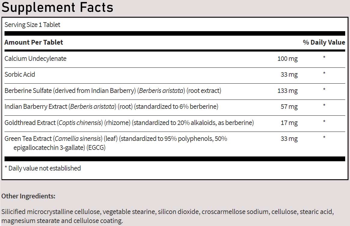 SFI HEALTH (Klaire Labs) Undecylex™ Ingredients