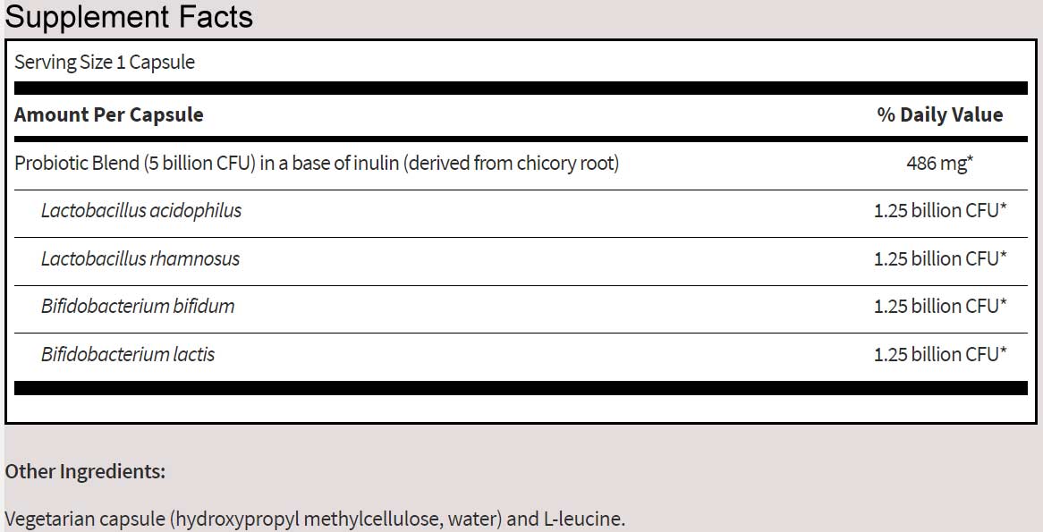 SFI HEALTH (Klaire Labs) Vital-Plex Ingredients