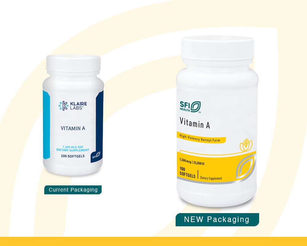 SFI HEALTH (Klaire Labs) Vitamin A New Look