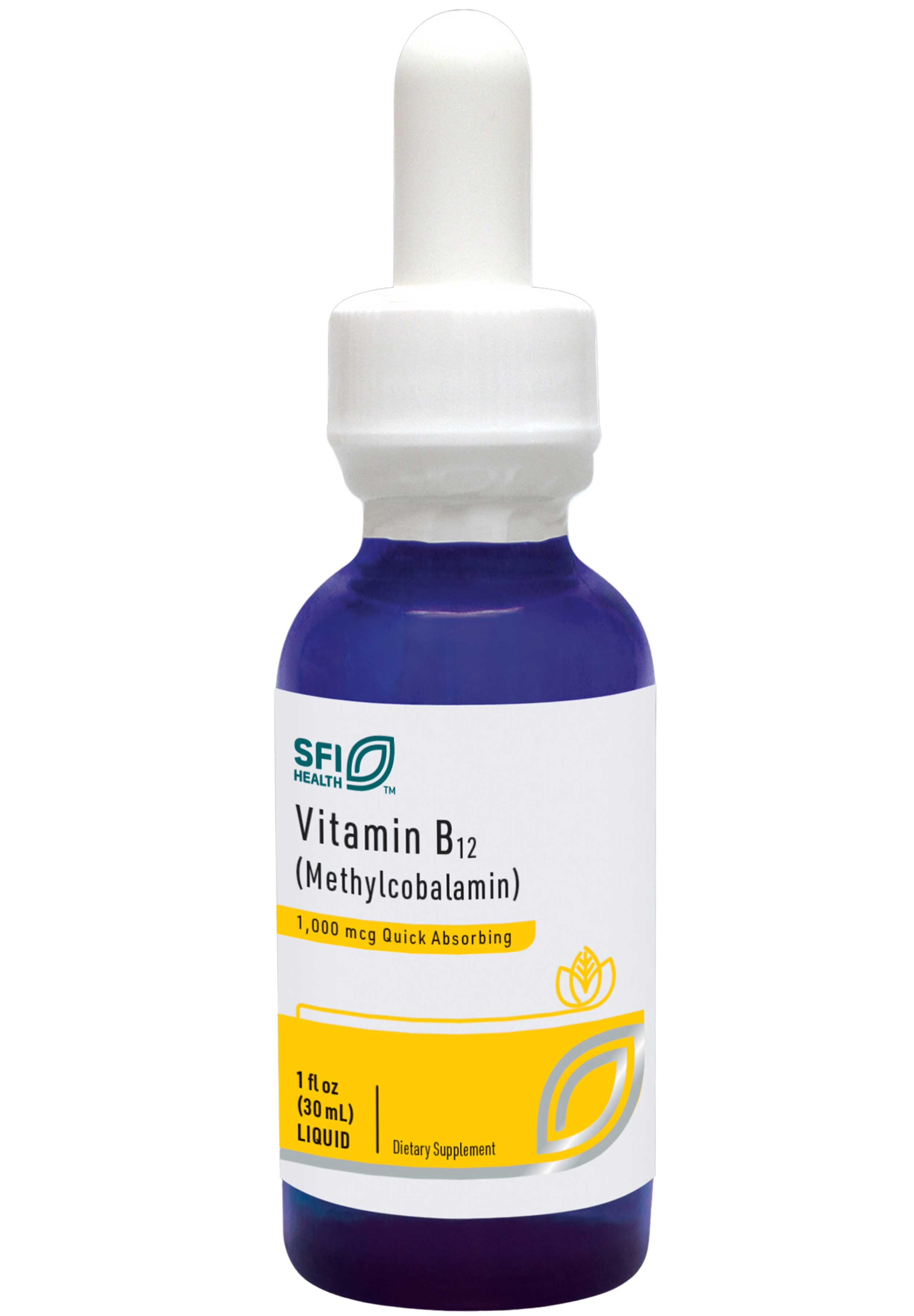 SFI HEALTH (Klaire Labs) Vitamin B12 Liquid Methylcobalamin 1000 mcg 