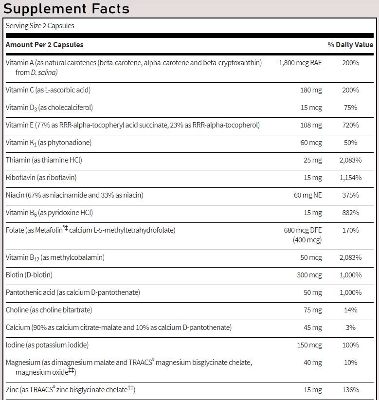 SFI_HEALTH_Klaire_Labs_Vitaprime_Full Ingredients