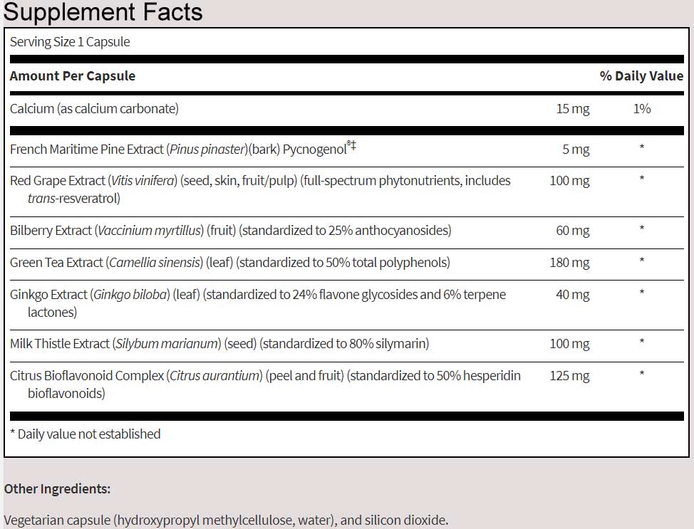 SFI HEALTH (Klaire Labs) Theraflavone Ingredients