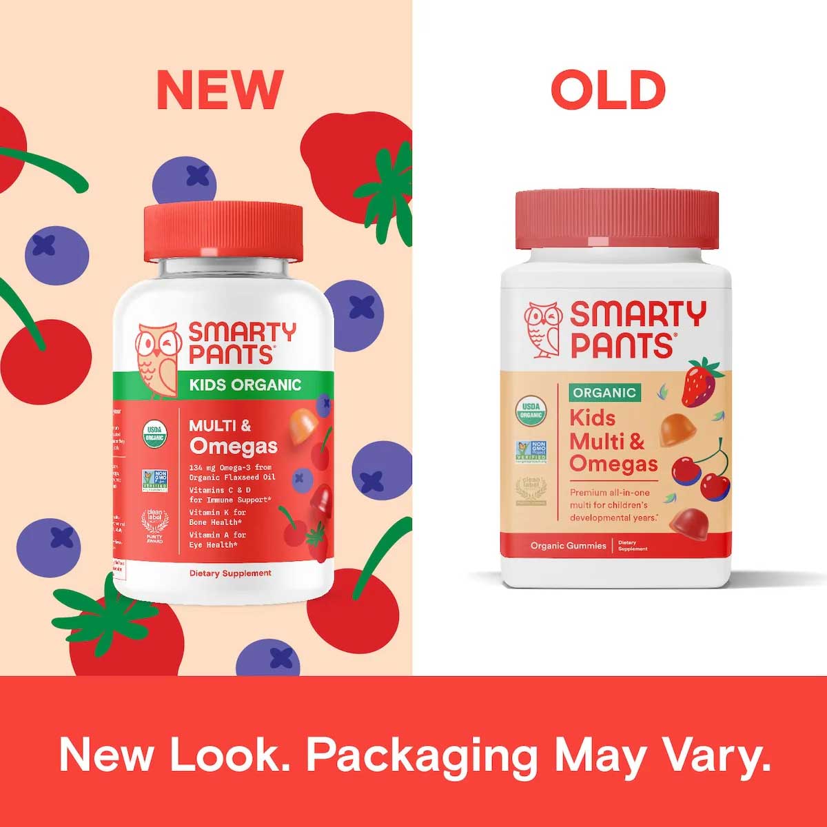 SmartyPants Kids Organic Multi & Omegas (Formerly Kids Formula) New Look