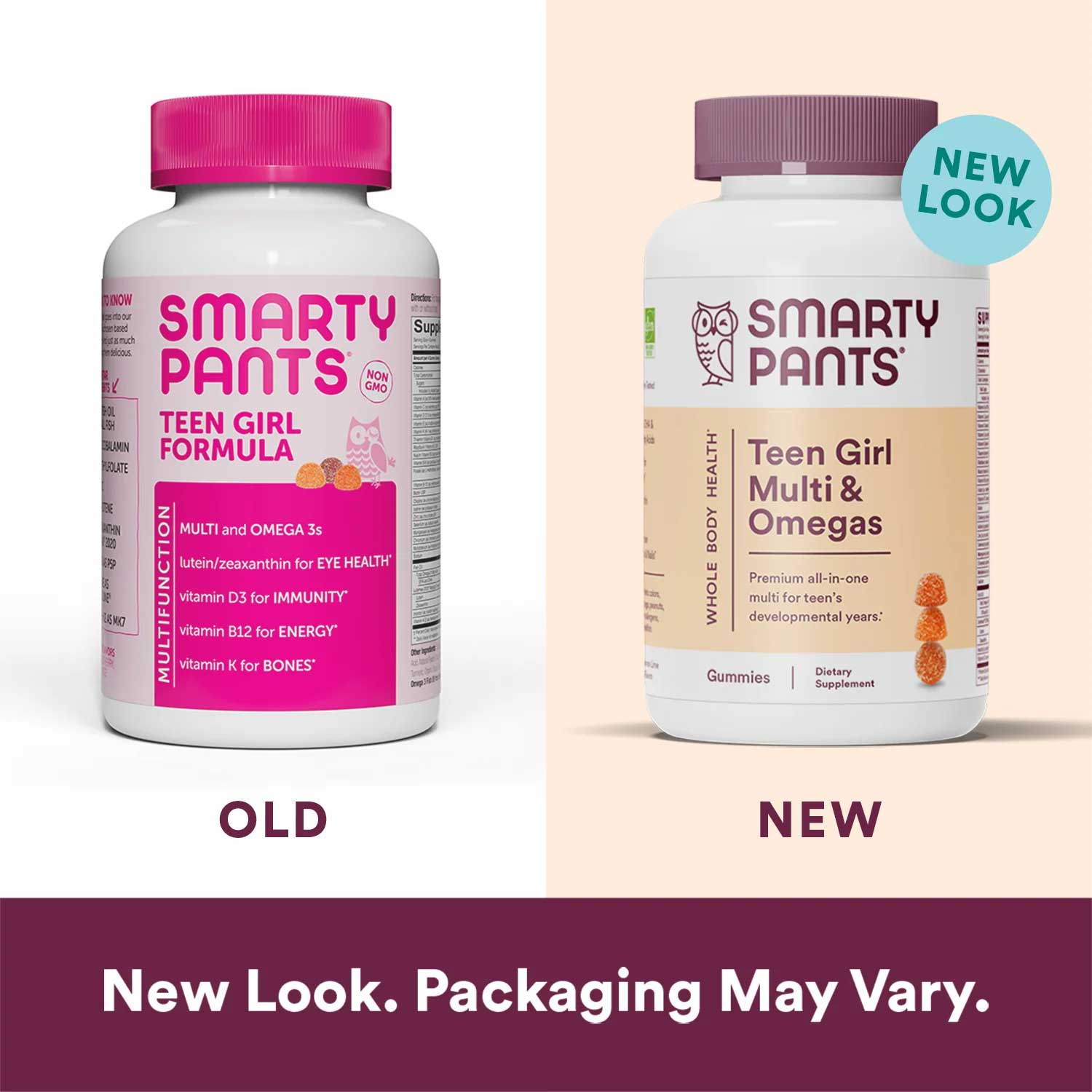 SmartyPants Teen Girl Multi & Omegas (Formerly Teen Girl Formula) New Look