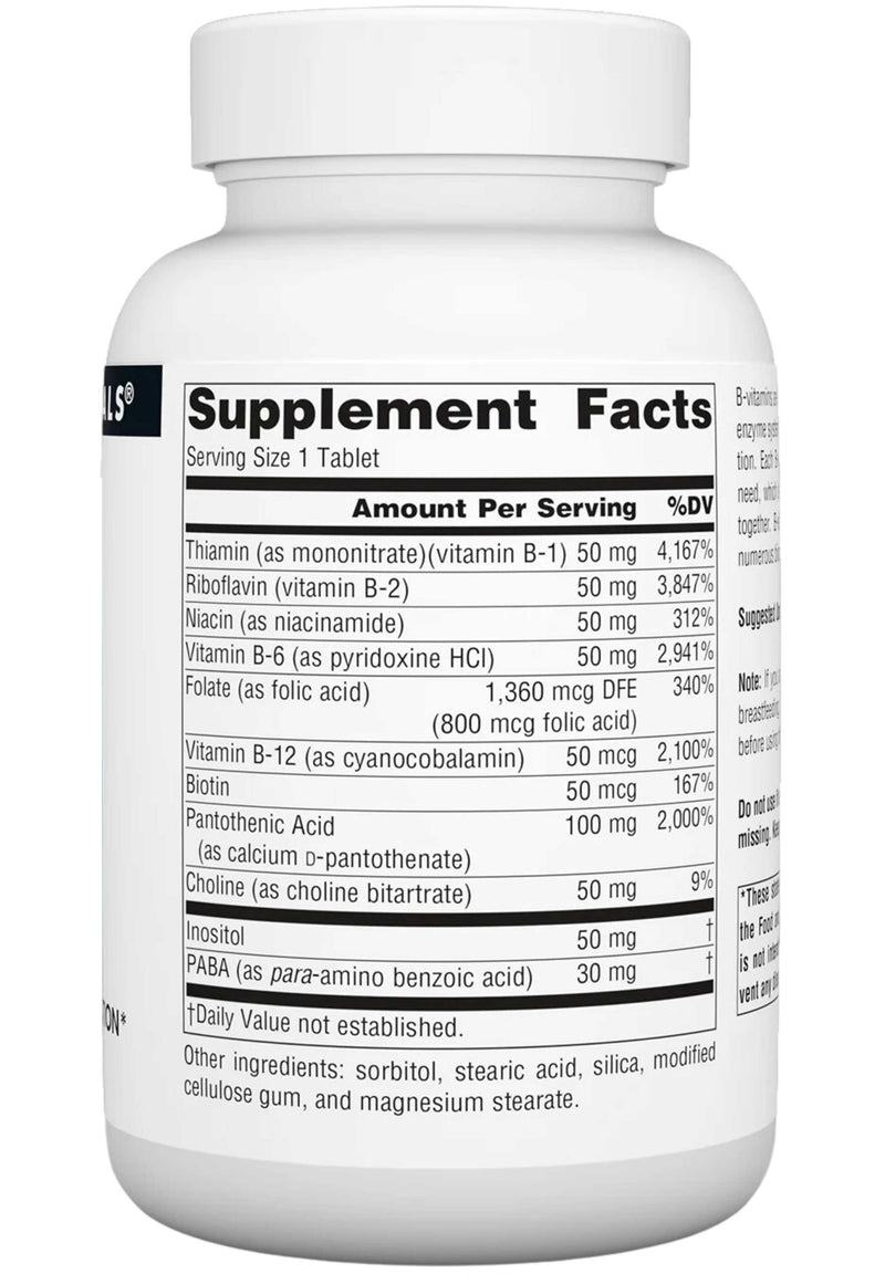 Source Naturals B-50 Complex 50 mg Ingredients