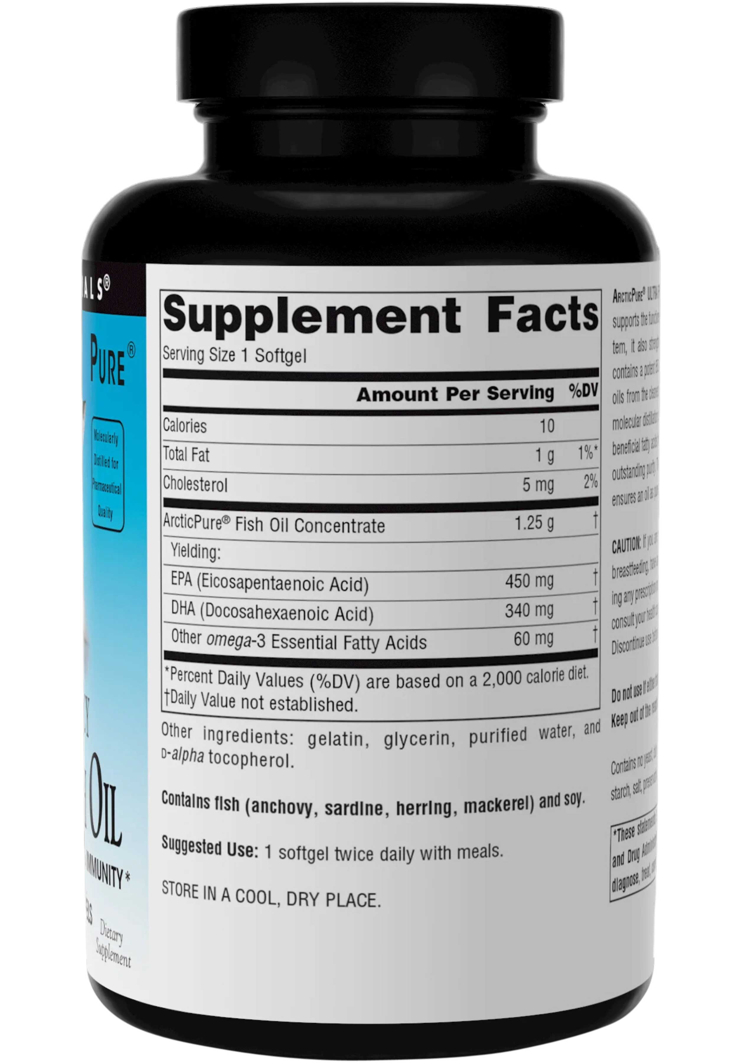 Source Naturals Ultra Potency Omega-3 Fish Oil Ingredients 