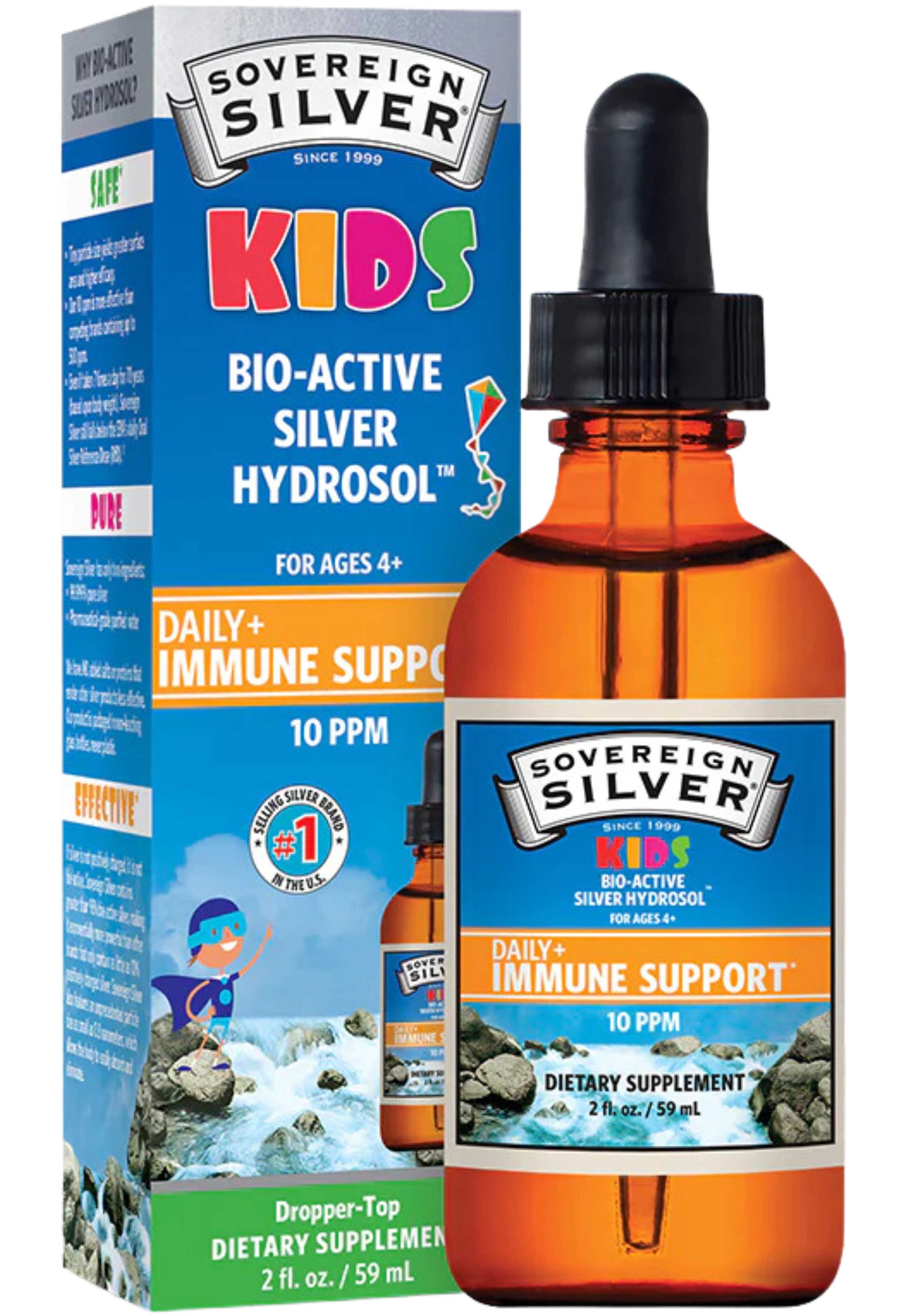 Sovereign Silver KIDS Bio-Active Silver Hydrosol - Dropper-Top