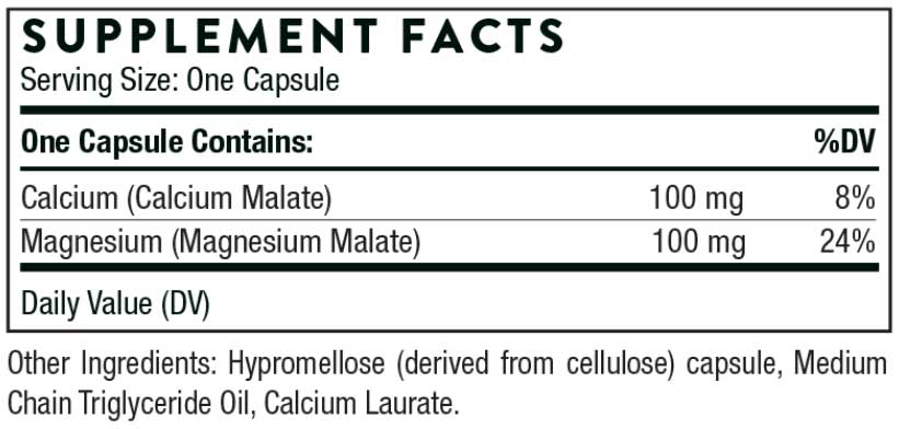 Thorne Research Calcium-Magnesium Malate Ingredients