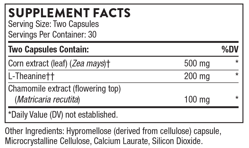 Thorne Research Deep Sleep Complex Ingredients